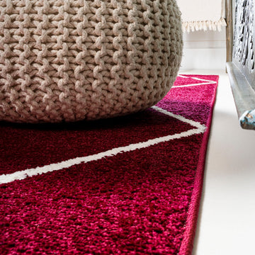 Cole Minimalist Diamond Trellis Area Rug